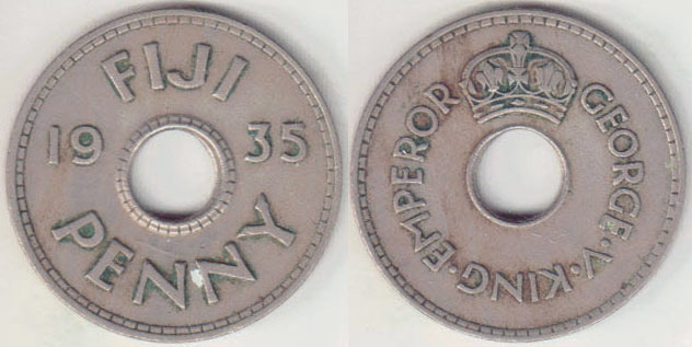 1935 Fiji Penny A000947